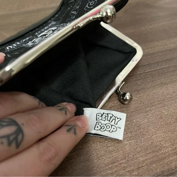 Betty Boop Y2k Black Clutch Wallet Bag - Picture 7 of 8